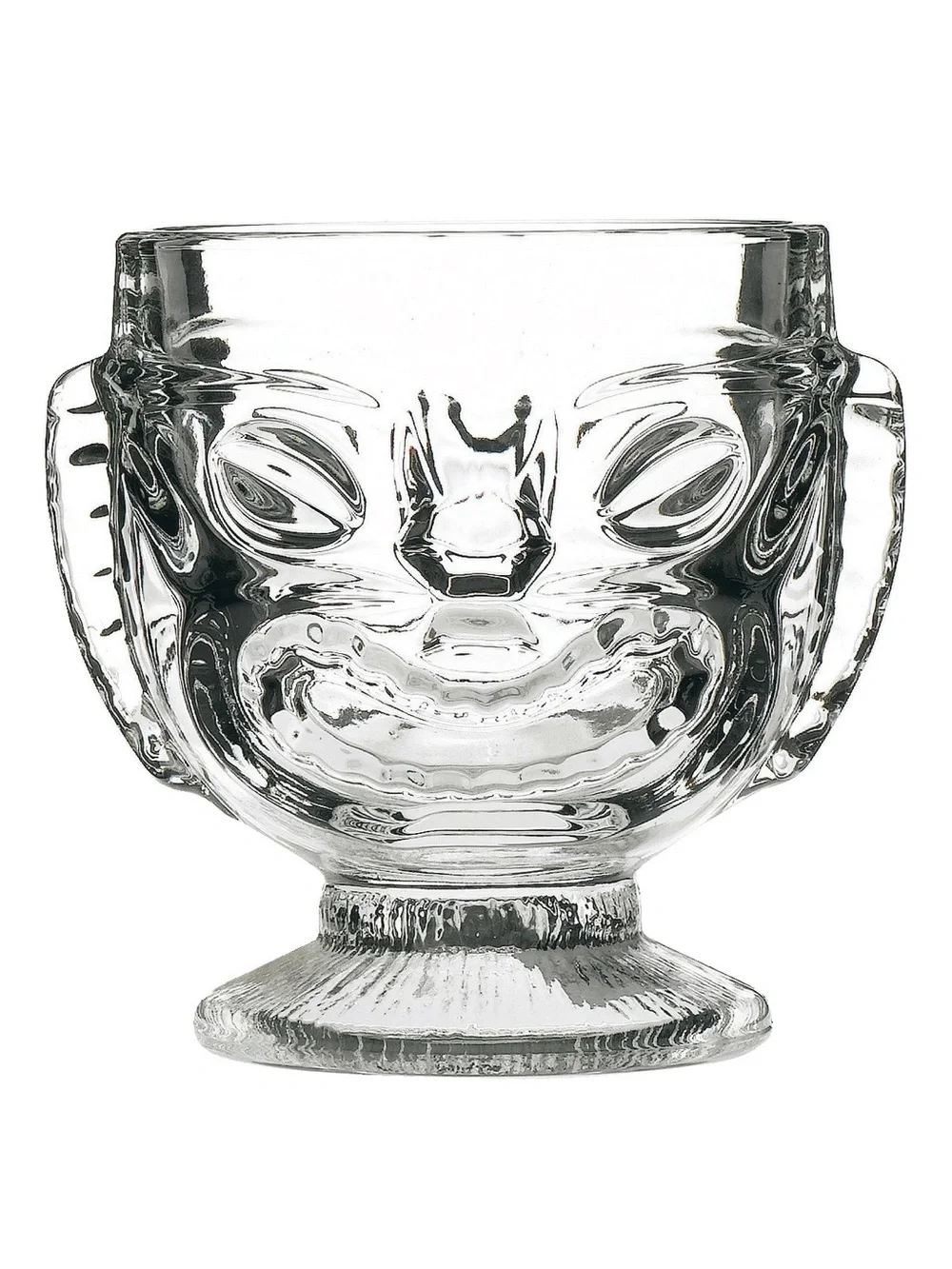 2 Sided Clear Face Mai Tai Glass Mug Cup
